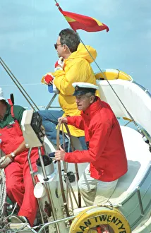 The Duke of Edinburgh. Prince Philip sailing at Cowes Mother July 1989 The Duke of Edinburgh. Prince Philip sailing at Cowes Mother July 1989