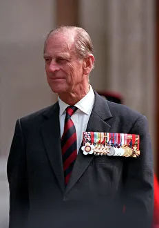 The Duke of Edinburgh. Prince Philip wearing his medals June 1991 The Duke of Edinburgh. Prince Philip wearing his medals June 1991