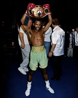 Duke McKenzie Boxing after defeating Jesse Benavides at Lewisham Theatre Duke McKenzie Boxing after defeating Jesse Benavides at Lewisham Theatre