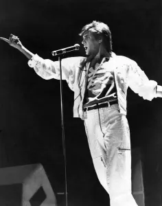 Duran Duran lead singer Simon Le Bon performing on stage at Brighton conference centre Duran Duran lead singer Simon Le Bon performing on stage at Brighton conference centre