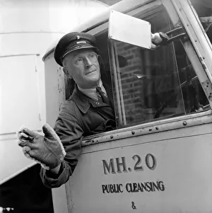 Dustman wears a monocle. August 1953 D5255 Dustman wears a monocle. August 1953 D5255