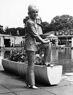 Dusty Springfield the pop singer in her natty trouser suit Dusty Springfield the pop singer in her natty trouser suit