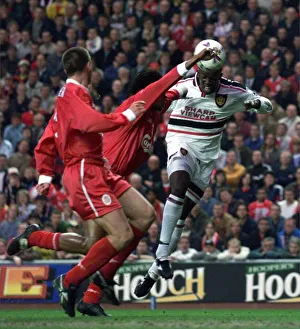 Dwight Yorke Manchester United scores against May 1999 Liverpool at Anfield Dwight Yorke Manchester United scores against May 1999 Liverpool at Anfield
