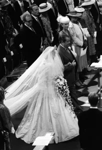 Earl Spencer walks arm in arm with Lady Diana up the isle in St Pauls Cathedral in London Earl Spencer walks arm in arm with Lady Diana up the isle in St Pauls Cathedral in London