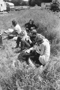 Early arrivals at Richfield Avenue, site of Reading Festival 22nd June 1971 Early arrivals at Richfield Avenue, site of Reading Festival 22nd June 1971