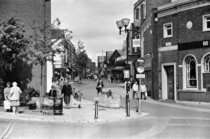 Eccleston Street Prescot, Merseyside, which has seen the arrival of a new shopping mall Eccleston Street Prescot, Merseyside, which has seen the arrival of a new shopping mall