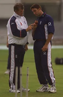 Ed Giddins England Cricket Bowler Net Practice Oval 1999 Ed Giddins gets some coaching in Ed Giddins England Cricket Bowler Net Practice Oval 1999 Ed Giddins gets some coaching in