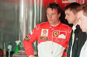 Eddie Irvine of Ferrari, 1998 British Grand Prix, held at the Silverstone Circuit Eddie Irvine of Ferrari, 1998 British Grand Prix, held at the Silverstone Circuit