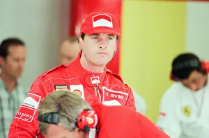 Eddie Irvine, Ferrari Motor Racing Driver, pictured at Qualifying session Eddie Irvine, Ferrari Motor Racing Driver, pictured at Qualifying session