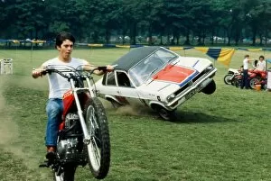Images Dated 1st June 1979: Eddie Kidd motorcycle stuntman June 1979
