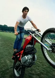 Images Dated 1st June 1979: Eddie Kidd motorcycle stuntman June 1979