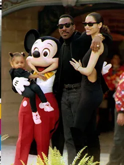 Eddie Murphy Comedian and Actor with Family at Euro Disney Gala Party Eddie Murphy Comedian and Actor with Family at Euro Disney Gala Party