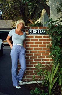 Elke Sommer Actress leaning on wall - October 1980 Dbase MSI Elke Sommer Actress leaning on wall - October 1980 Dbase MSI