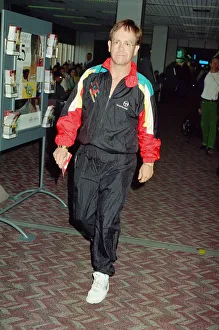 Elton John at Heathrow Airport. 19th September 1993 Elton John at Heathrow Airport. 19th September 1993