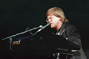 Images Dated 30th June 1992: Elton John performing at the National Indoor Arena, Birmingham during The One Tour