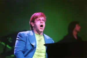 Elton John performs in concert at the Newcastle Arena 12 December 1997 Elton John performs in concert at the Newcastle Arena 12 December 1997