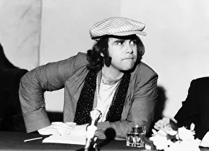 Elton John the singer after returning from his tour of Russia June 1979 Elton John the singer after returning from his tour of Russia June 1979