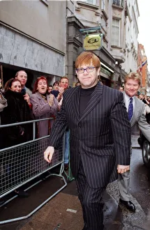 Elton John Singer/Songwriter attending the sale of his old cloths with the profits going Elton John Singer/Songwriter attending the sale of his old cloths with the profits going