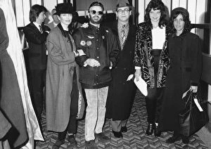 Images Dated 21st January 1988: Elton John with wife and friends Ringo Starr about to board Concorde