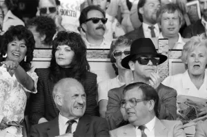 Elton John and his wife Renate watching the Watford v Tottenham Hotspur match Elton John and his wife Renate watching the Watford v Tottenham Hotspur match