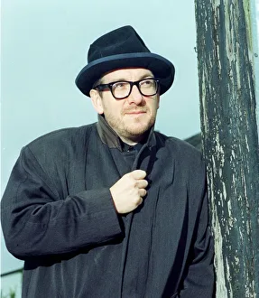 Elvis Costello singer outside local pub The Johnny Fox Mar 1999 near Dublin in Elvis Costello singer outside local pub The Johnny Fox Mar 1999 near Dublin in