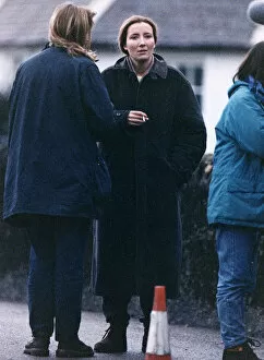 Images Dated 10th October 1996: Emma Thompson in Pittenweem during filming of new film 'The Winter Guest'