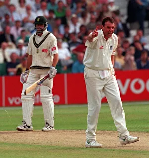 Engand v South Africa Cricket 5th Test Aug 1998 Angus Fraser celebrating after Engand v South Africa Cricket 5th Test Aug 1998 Angus Fraser celebrating after