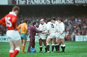 England and Bath prop Gareth Chilcott seen here receiving treatmentduring the Wales v England and Bath prop Gareth Chilcott seen here receiving treatmentduring the Wales v