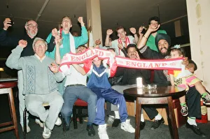 England fans watch World Cup semi final match between England & West Germany England fans watch World Cup semi final match between England & West Germany