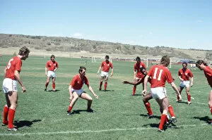 Images Dated 13th May 1986: England football team attend a training session in Colorado Springs