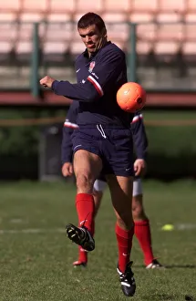 England training captain Martin Johnson Oct 1999 enjoys a game of football before England training captain Martin Johnson Oct 1999 enjoys a game of football before