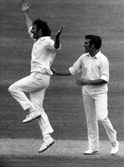 England v Australia 1975 2nd Test at Lords Dennis Lillee Australian Fast Bowler England v Australia 1975 2nd Test at Lords Dennis Lillee Australian Fast Bowler