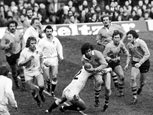 England v Australia 3rd January 1976. Australian wing Paddy Batch seen here being tackled England v Australia 3rd January 1976. Australian wing Paddy Batch seen here being tackled