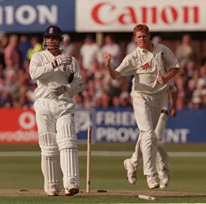 England v South Africa cricket 5th Test Headingley Aug 1998 Mark Butcher leaving England v South Africa cricket 5th Test Headingley Aug 1998 Mark Butcher leaving