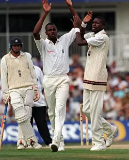 Images Dated 28th August 1995: England v West Indies Sixth Test match at the Oval. West Indies bowler Courtney