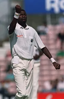 Images Dated 28th August 1995: England v West Indies Sixth Test match at the Oval. West Indies bowler Curtly