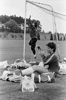 Images Dated 25th May 1984: England Womens Football Team, pictured during training session ahead of their