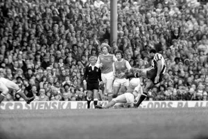English Division 1 Football. Arsenal 1 v. West Bromwich Albion 1. April 1980 LF03-04-097 English Division 1 Football. Arsenal 1 v. West Bromwich Albion 1. April 1980 LF03-04-097