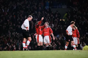 English Premier League match at Old Trafford. Manchester United 5 v Sunderland 0 English Premier League match at Old Trafford. Manchester United 5 v Sunderland 0