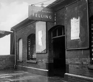The entrance to Felling Railway Station on 14th January 1970 The entrance to Felling Railway Station on 14th January 1970