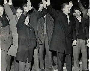 EQI Celtic players wave 6th march 1964 to fans after returning to CELTIC PARK after they EQI Celtic players wave 6th march 1964 to fans after returning to CELTIC PARK after they