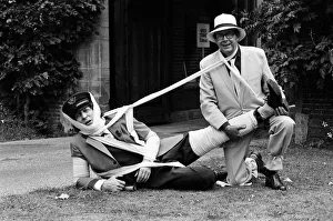 Eric Morecambe and Tom Baker on location at Hever Castle Eric Morecambe and Tom Baker on location at Hever Castle