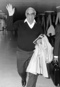 Ernest Borgnine actor and producer leaving Heathrow Airport for Los Angeles Ernest Borgnine actor and producer leaving Heathrow Airport for Los Angeles