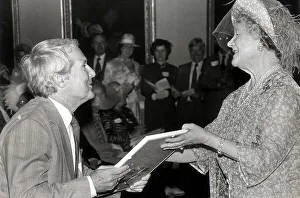 ERNIE WISE RECIEVES A COMMENDATION FROM THE QUEEN MOTHER FOR HIS WORK IN THE ' ERNIE WISE RECIEVES A COMMENDATION FROM THE QUEEN MOTHER FOR HIS WORK IN THE '