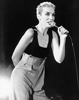 Eurythmics star Annie Lennox in concert at a beachside gig Eurythmics star Annie Lennox in concert at a beachside gig