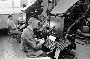 Evening Gazette Newspaper Print Site, Circa 1973 Evening Gazette Newspaper Print Site, Circa 1973