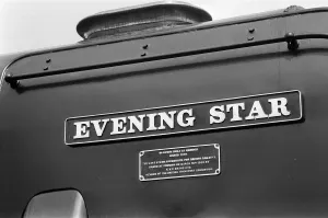 Evening Star train at Tyseley Locomotive Works, Birmingham Railway Museum. 4th June 1982 Evening Star train at Tyseley Locomotive Works, Birmingham Railway Museum. 4th June 1982