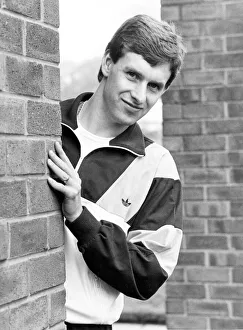 Everton footballer Kevin Sheedy at a club training session. 19th May 1985 Everton footballer Kevin Sheedy at a club training session. 19th May 1985