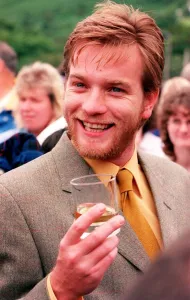 Ewan McGregor actor 26th July 1998 drinking glass of whisky at Isle of Arran whisky Ewan McGregor actor 26th July 1998 drinking glass of whisky at Isle of Arran whisky
