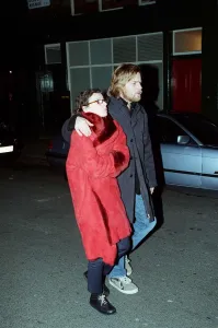 Ewan Mcgregor Actor February 1999, walking down London street with his arm around unknown Ewan Mcgregor Actor February 1999, walking down London street with his arm around unknown